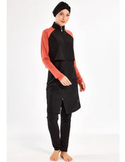 Safa Donker Groen Burkini — Burkini Met Gilet-Overlaag