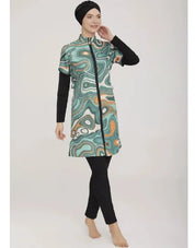 Naima Donker Blauw Burkini — Fully Covered Hijab Burkini