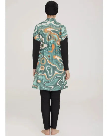 Naima Donker Blauw Burkini — Fully Covered Hijab Burkini