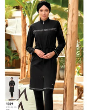 Layla Bordeaux Burkini — Fully Covered Hijab Burkini