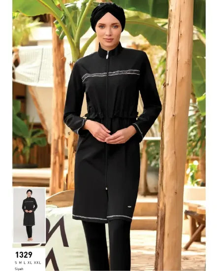 Layla Bordeaux Burkini — Fully Covered Hijab Burkini