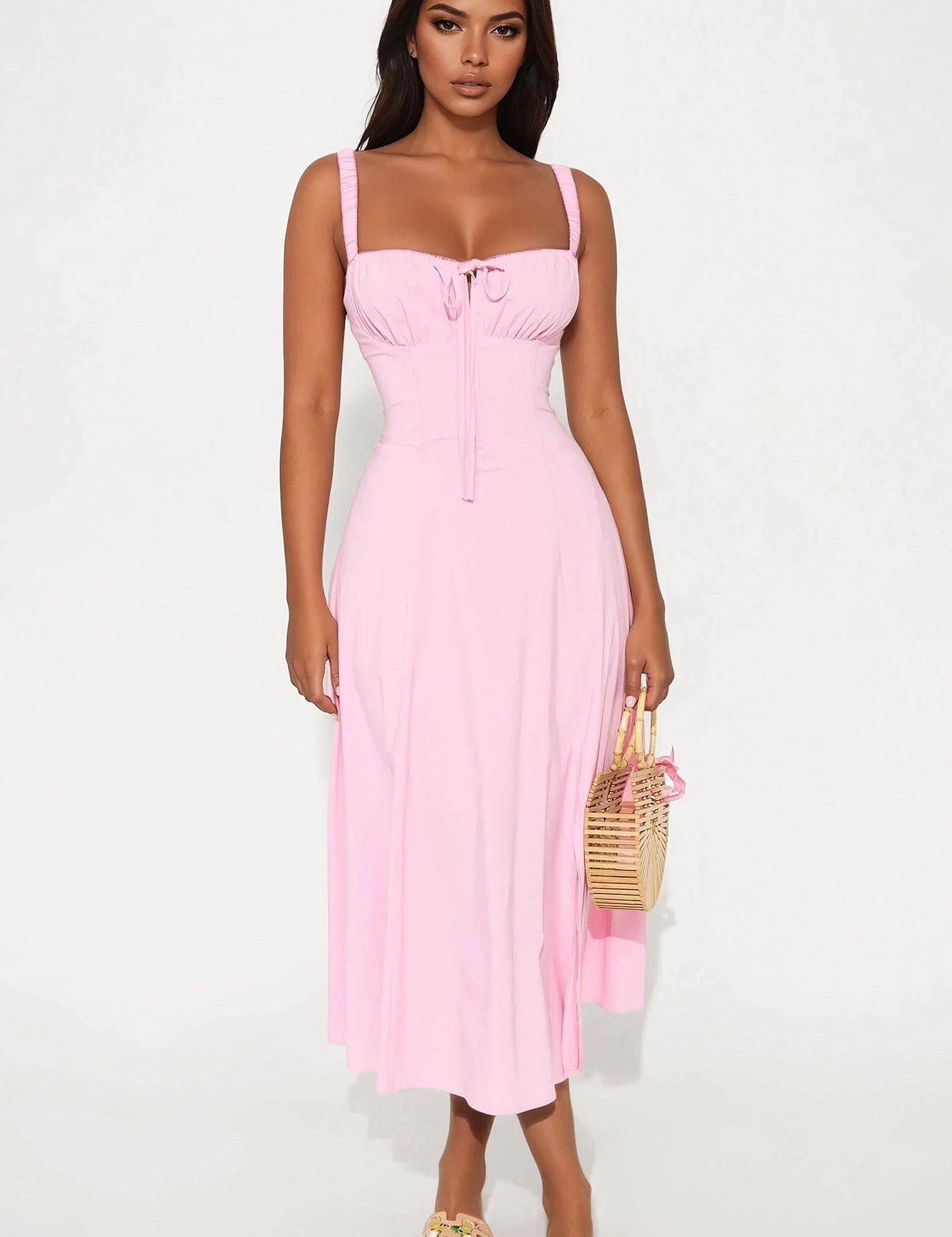 Rosalie Sweetheart Maxi Jurk - Roze