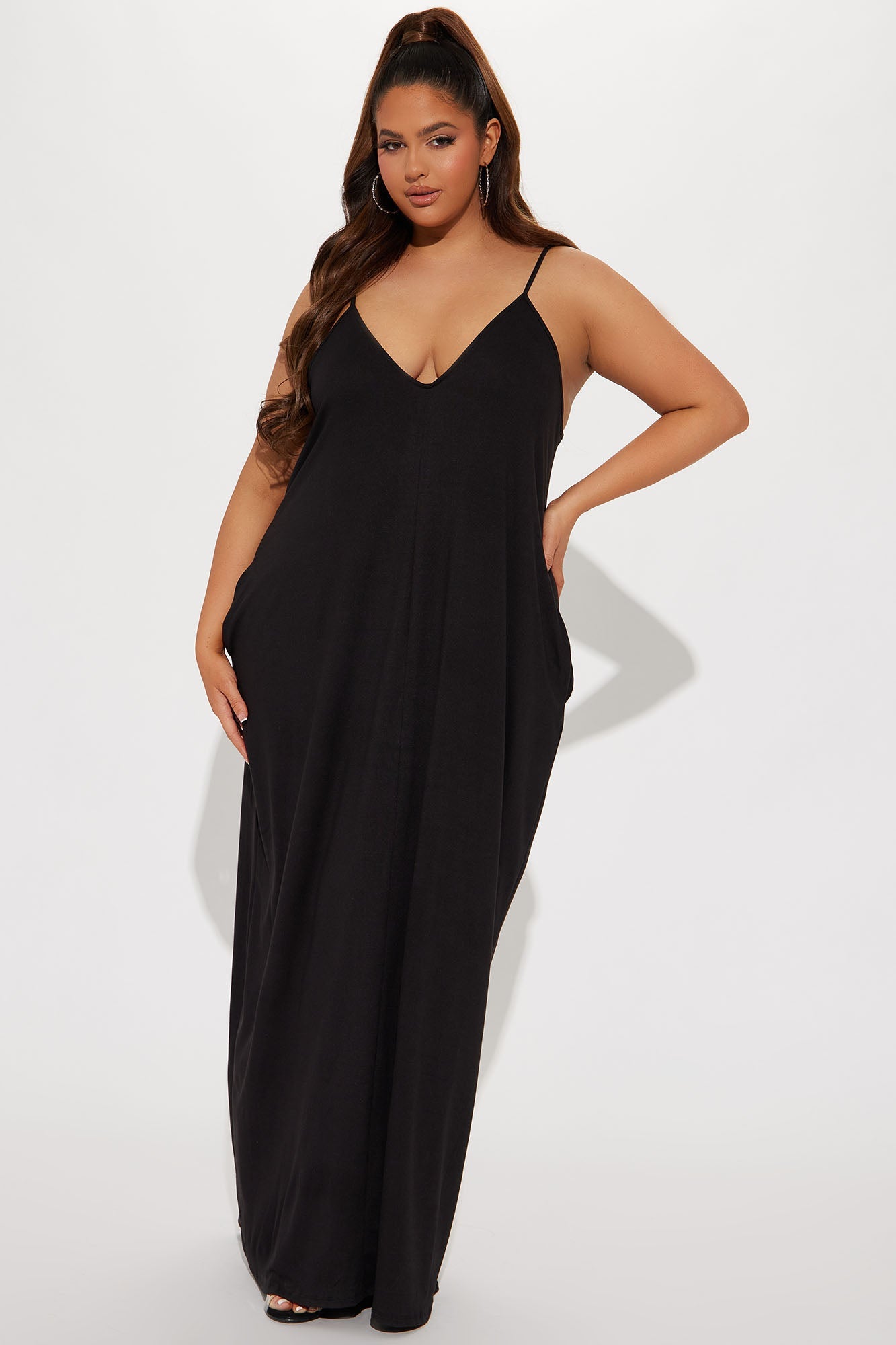 Simple Saturday Maxi Jurk - Zwart | Casual & Comfortabel