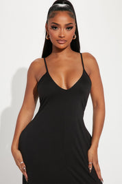 Simple Saturday Maxi Jurk - Zwart | Casual & Comfortabel