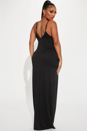 Simple Saturday Maxi Jurk - Zwart | Casual & Comfortabel