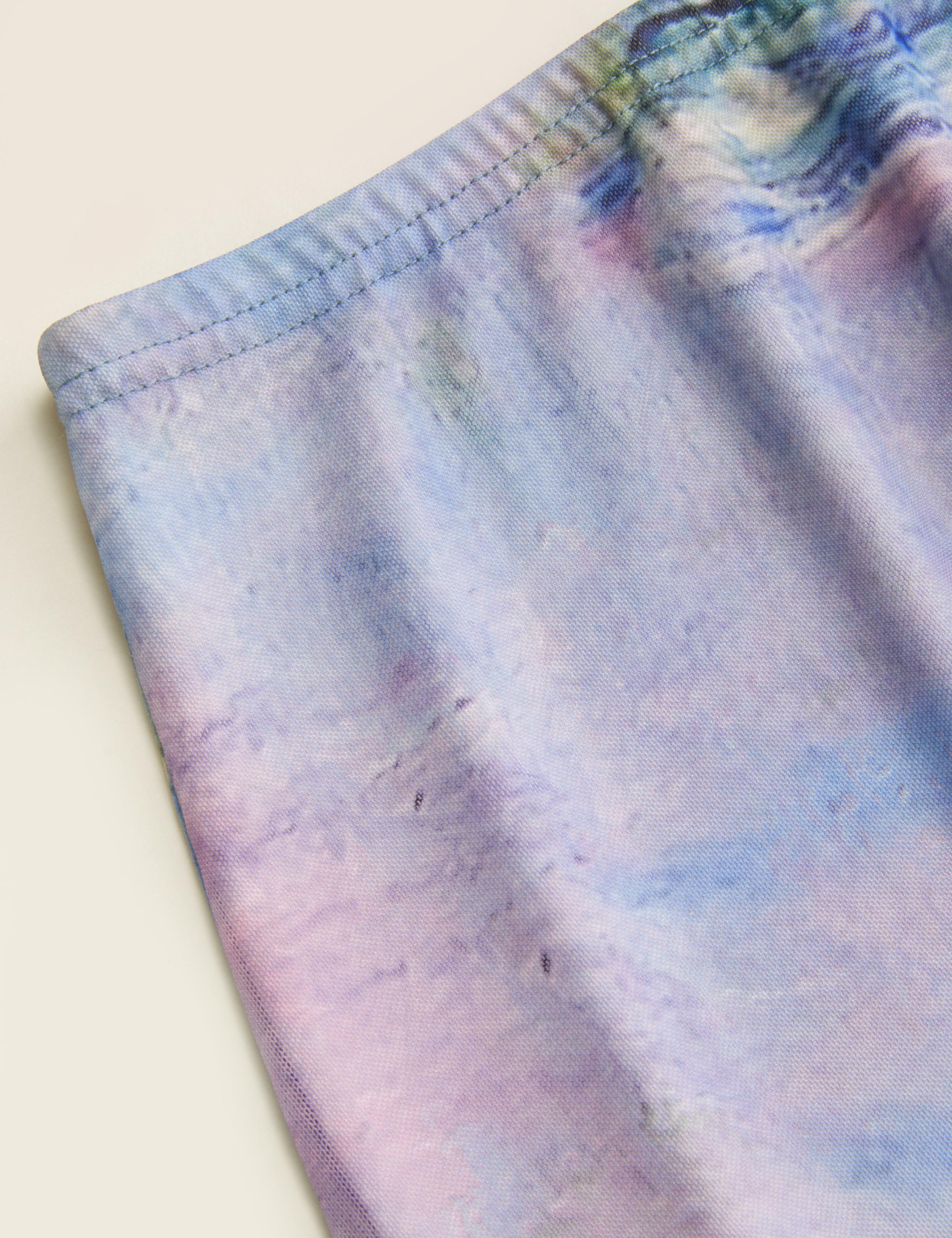 Mesh Schilderij-Print Mermaid Maxi Rok met Slabrand | Curve