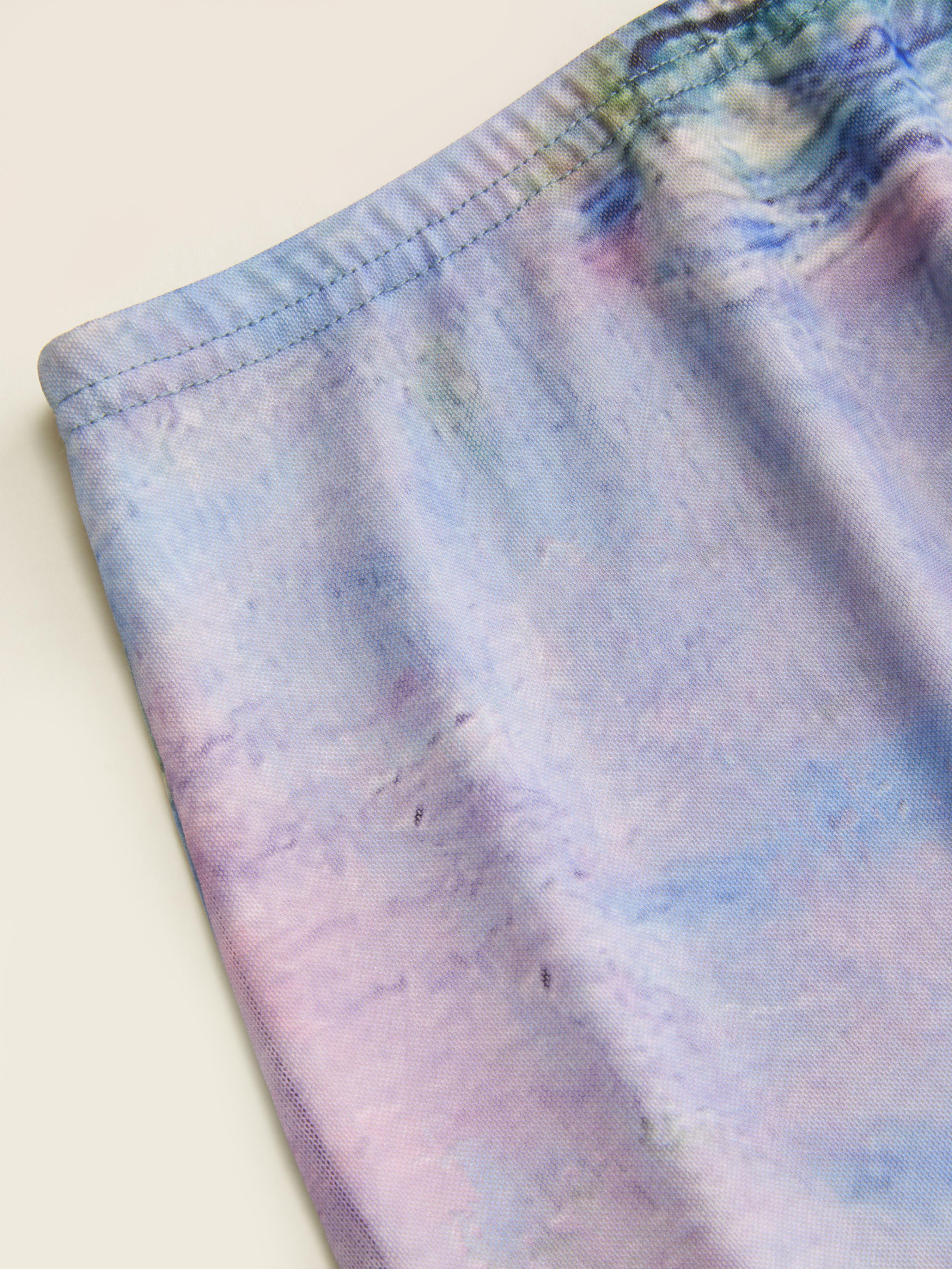 Mesh Schilderij-Print Mermaid Maxi Rok met Slabrand | Curve
