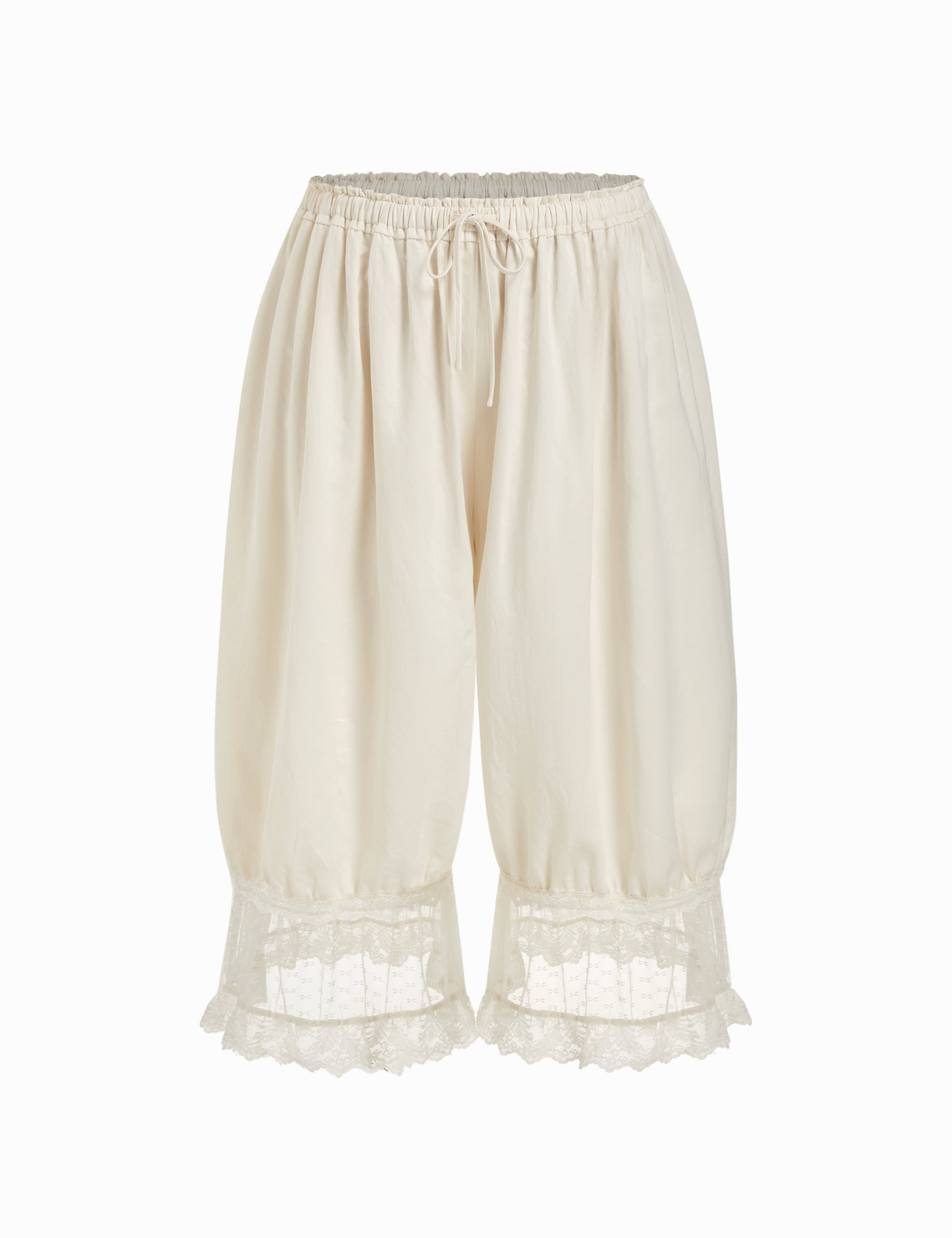 Cropped Bloomer Broek met Kant en Trekkoord | Curvy