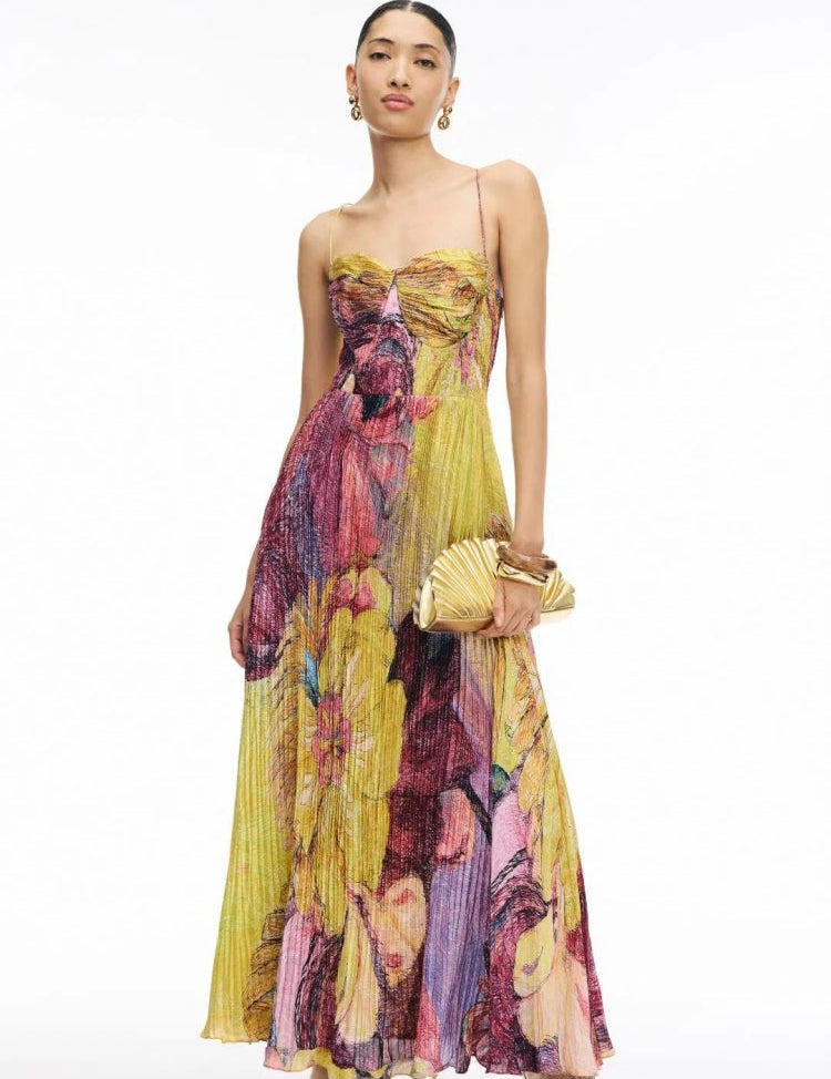 Kiara Maxi Jurk met Ikat Print - Multicolor