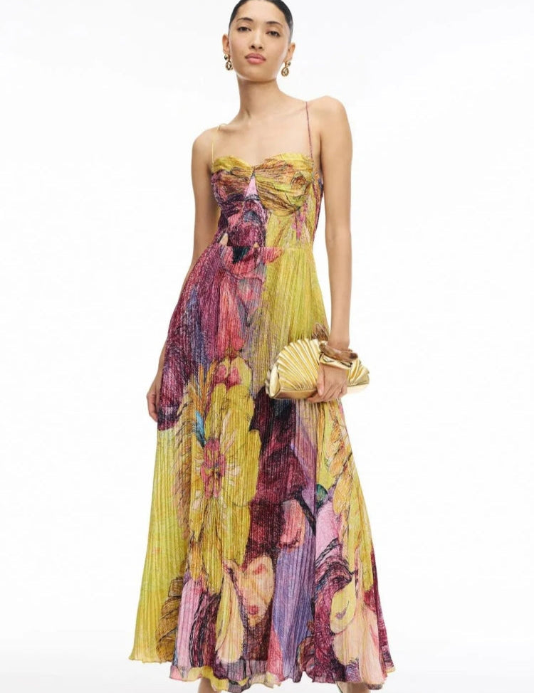 Kiara Maxi Jurk met Ikat Print - Multicolor