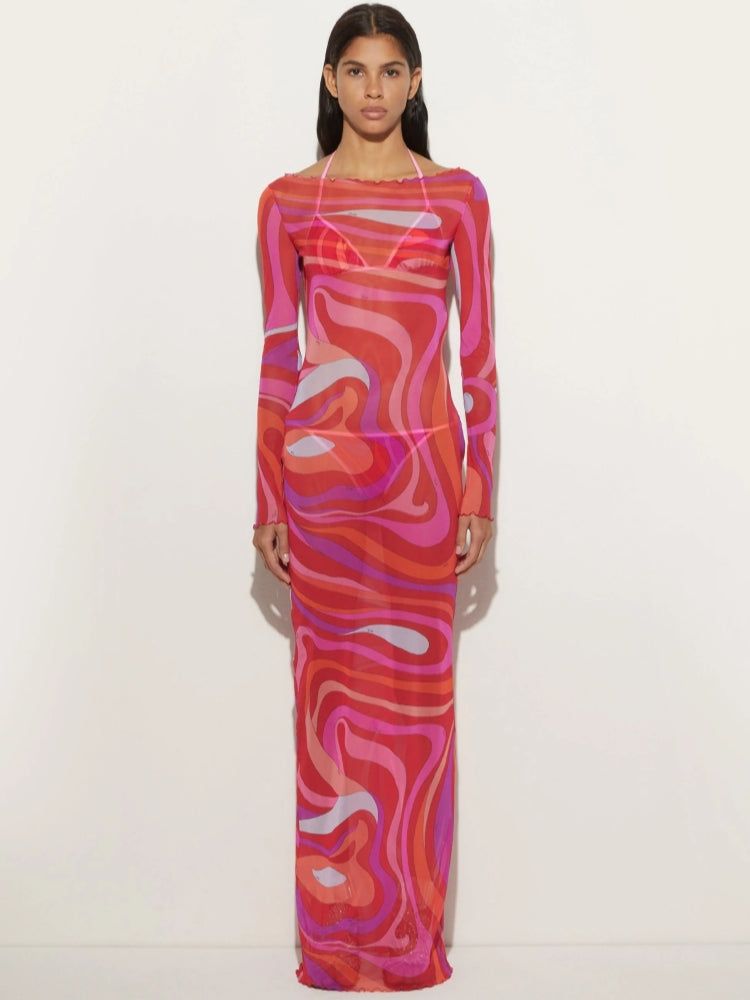 Marm Chiffon Maxi Jurk | Luchtige Zomerjurk voor Dames
