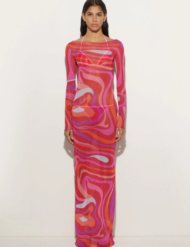 Marm Chiffon Maxi Jurk | Luchtige Zomerjurk voor Dames