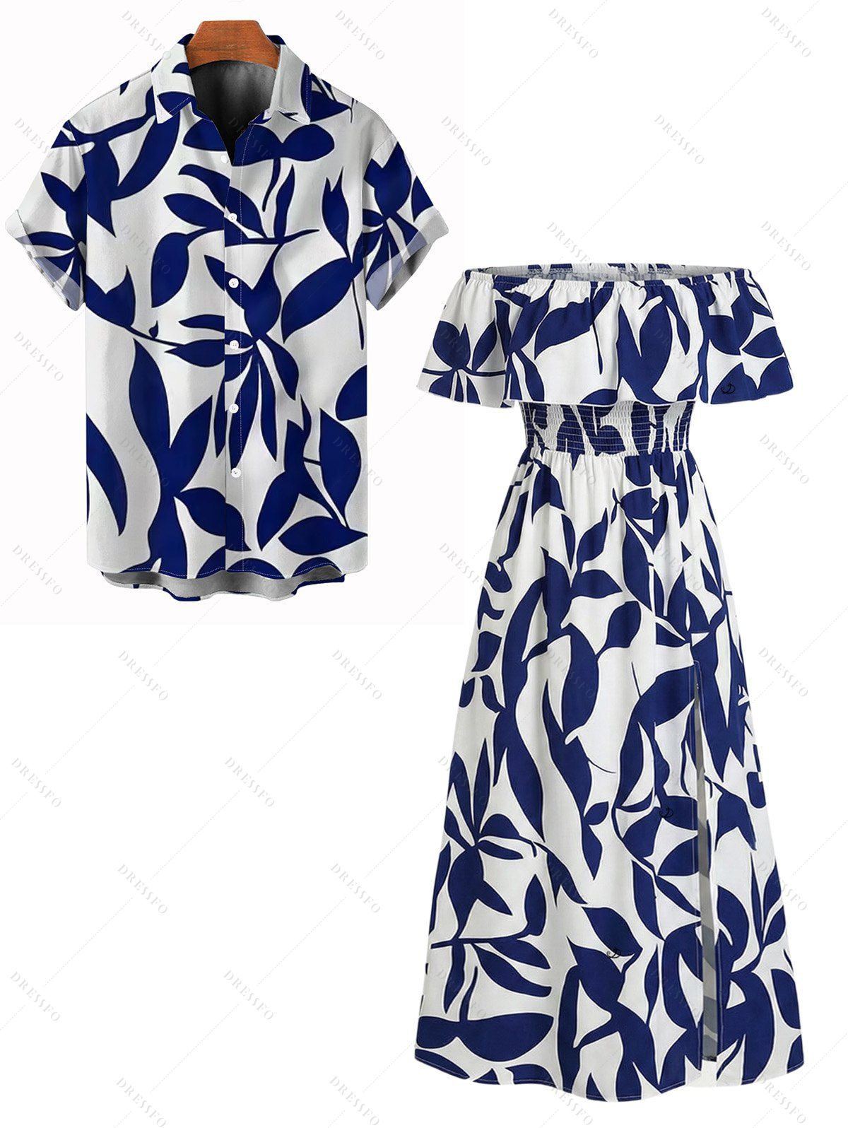 Tropisch Bladeren Couple Outfit - vakantie set
