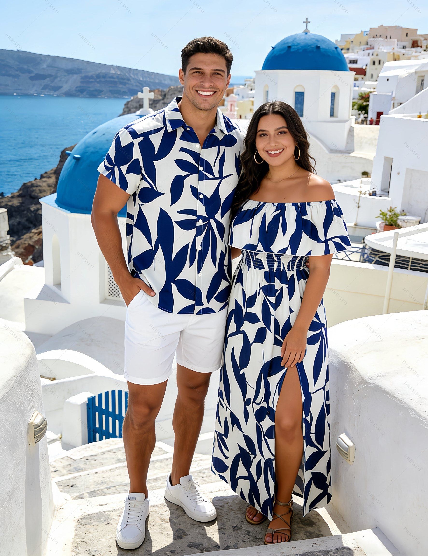 Tropisch Bladeren Couple Outfit - vakantie set