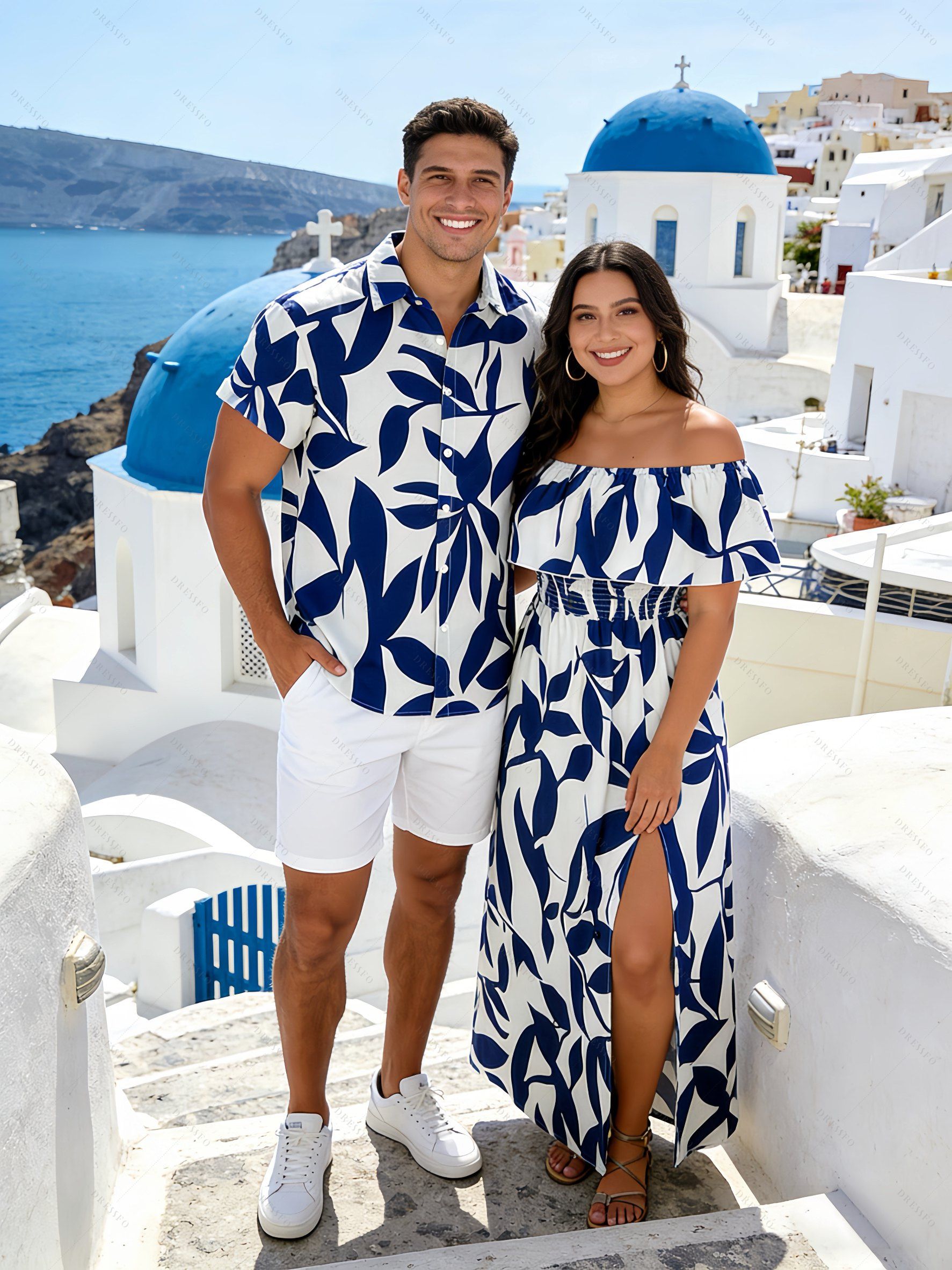 Tropisch Bladeren Couple Outfit - vakantie set