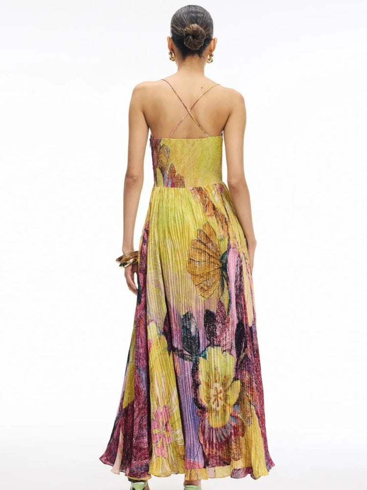 Kiara Maxi Jurk met Ikat Print - Multicolor