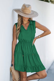 Groene Mini Jurk met Amerikaanse Stijl | Zomerjurk