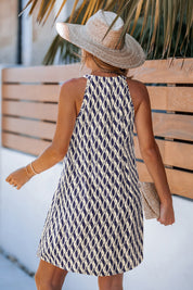 Abstract Print Mini Jurk met Speelse Uitstraling