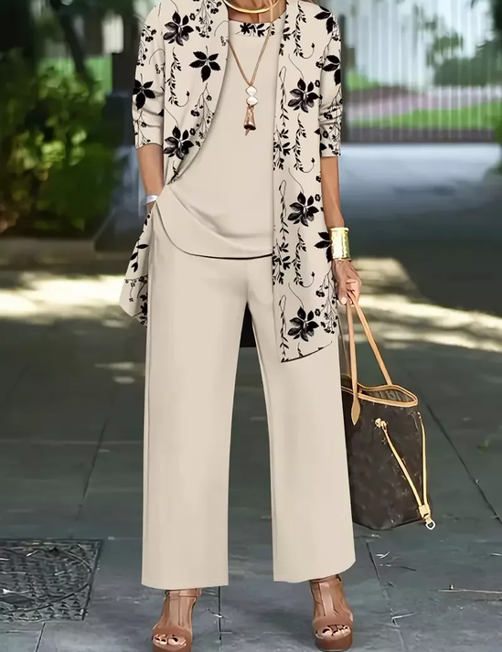Bloemen Matching Outfit Set - Casual Longsleeve voor Lente &
