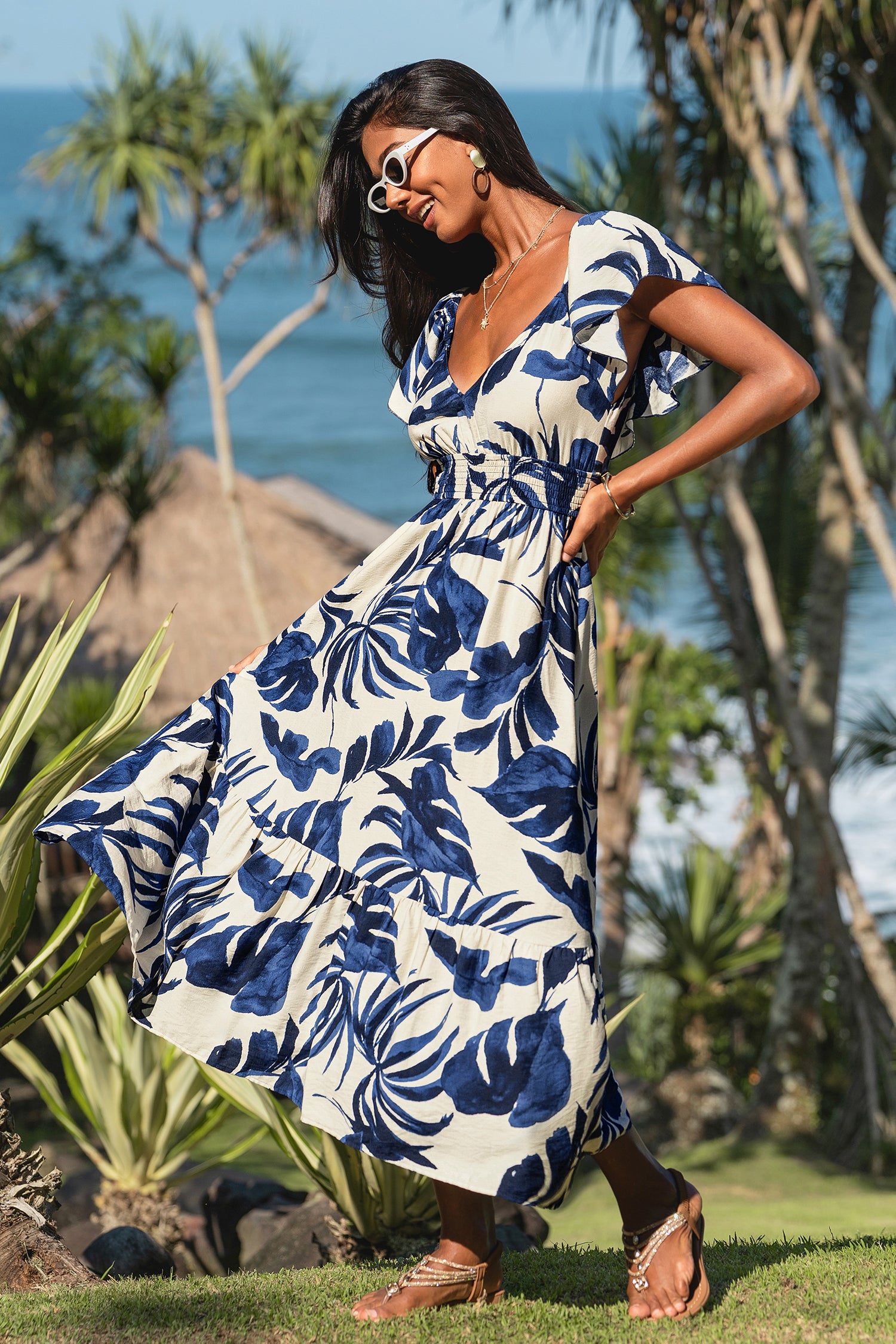 Tropische Maxi Jurk met Bloemenprint voor Zomer