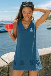 Warm Hearted Blauwe Mini Jurk | Zomerse Strandjurk