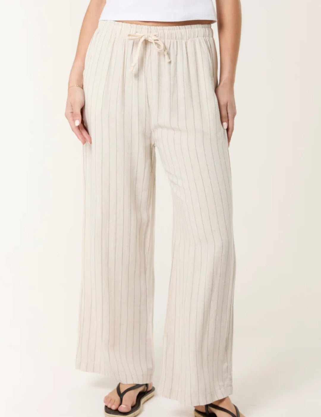 Sien linnen wide-leg broek - zomer casual
