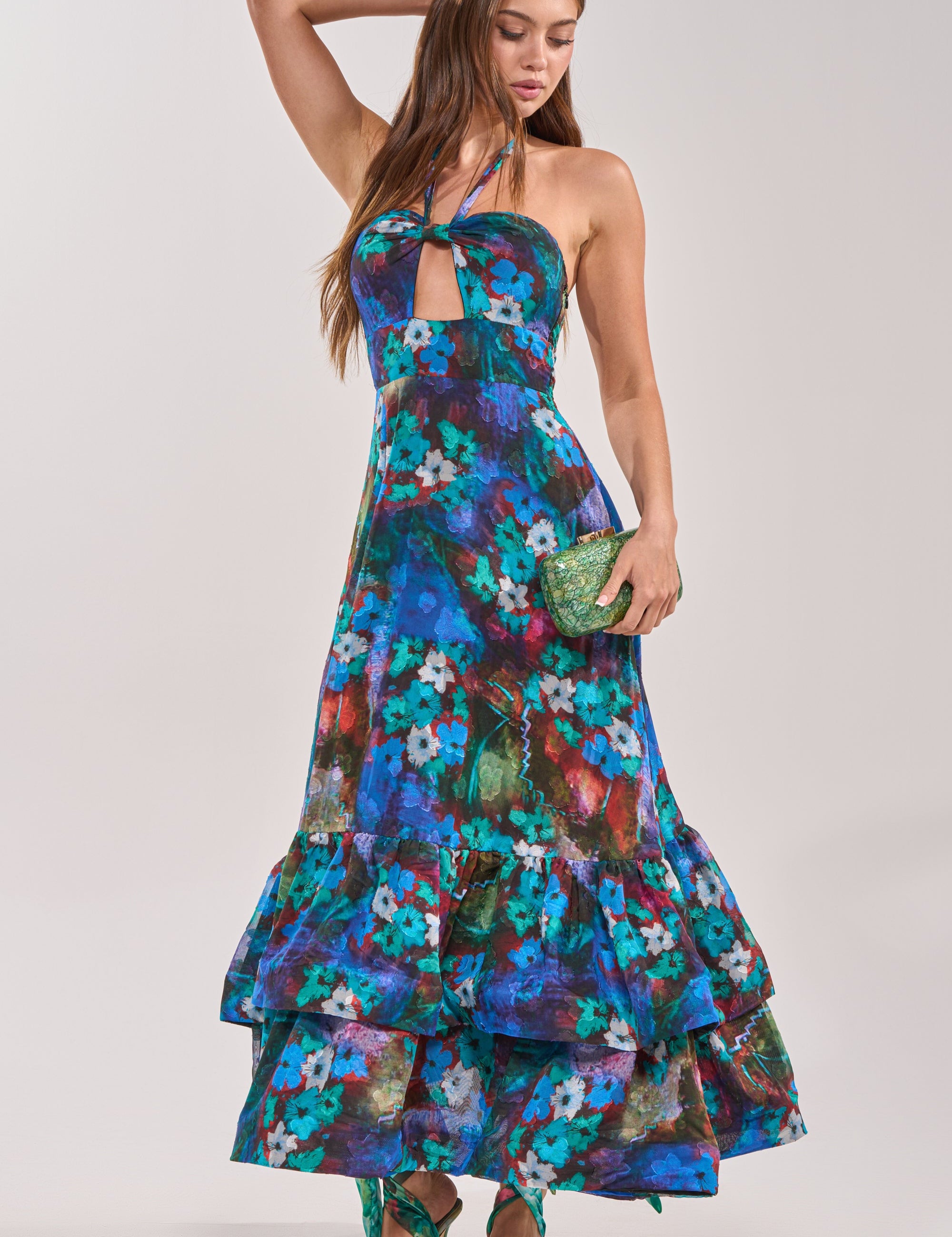 Bloemen Maxi Jurk met Uitlopende Rok | Zomers & Feestelijk