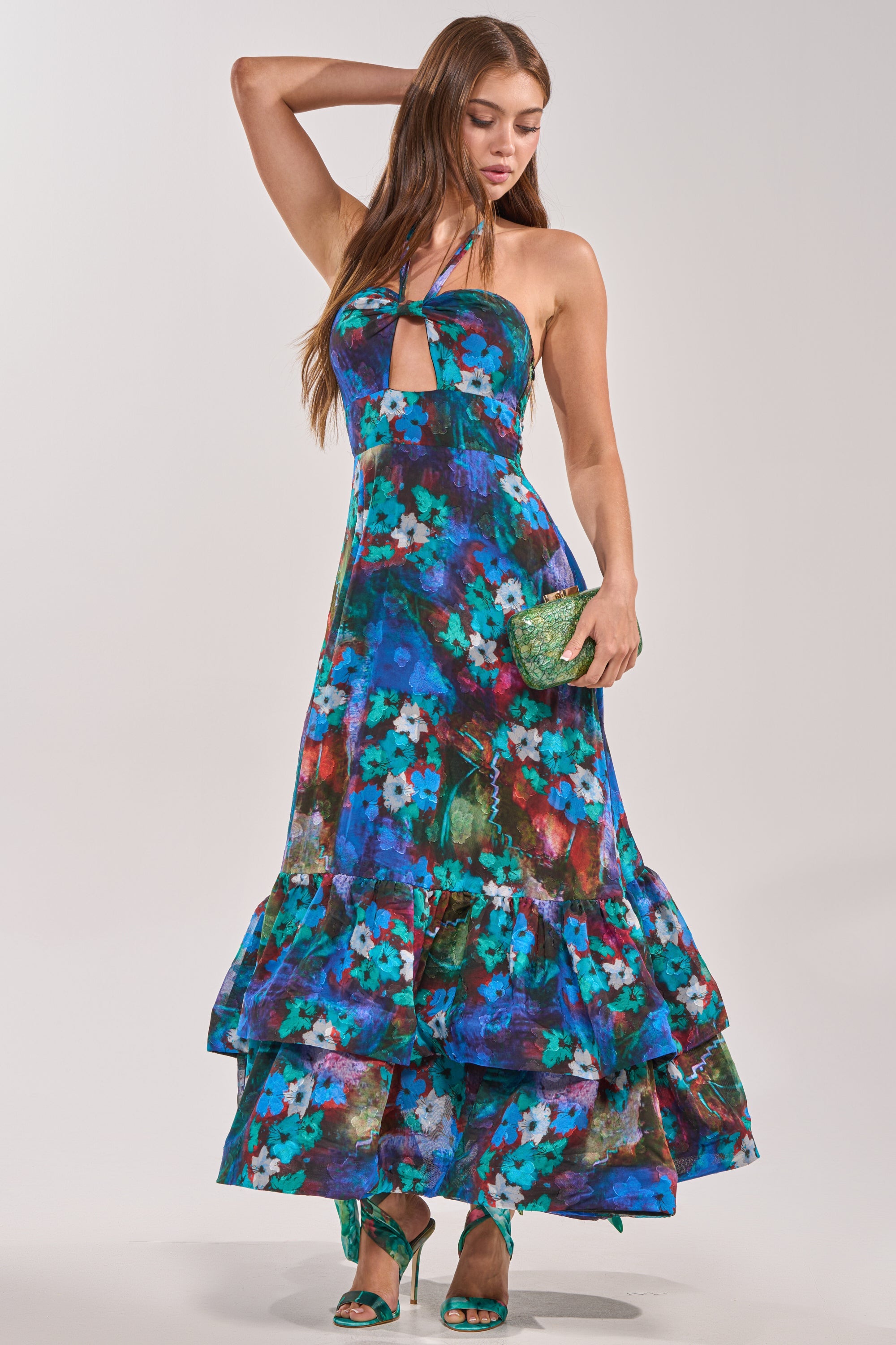 Bloemen Maxi Jurk met Uitlopende Rok | Zomers & Feestelijk