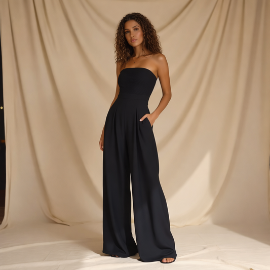Malia | Elegante Strapless Jumpsuit met Korset Look