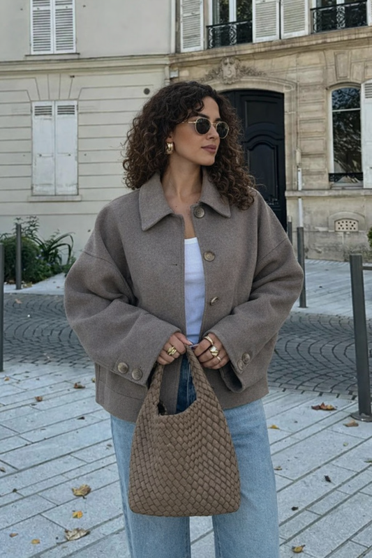 Hélené | Stijlvolle Dames Jas van Wolmix voor Herfst/Winter – Klassiek & Warm