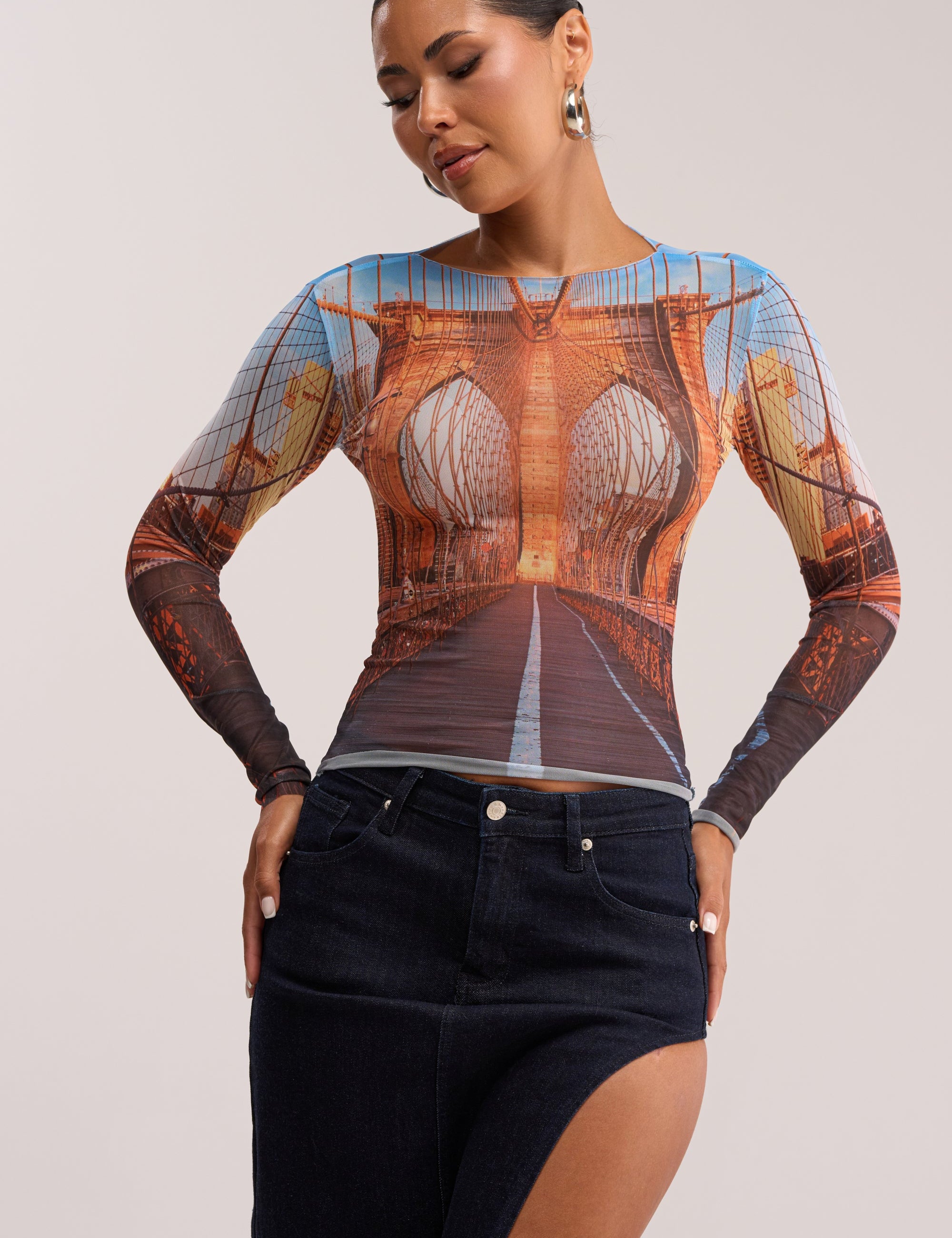 Roadtrip Mesh Longsleeve Top - Comfortabele Sheertopper