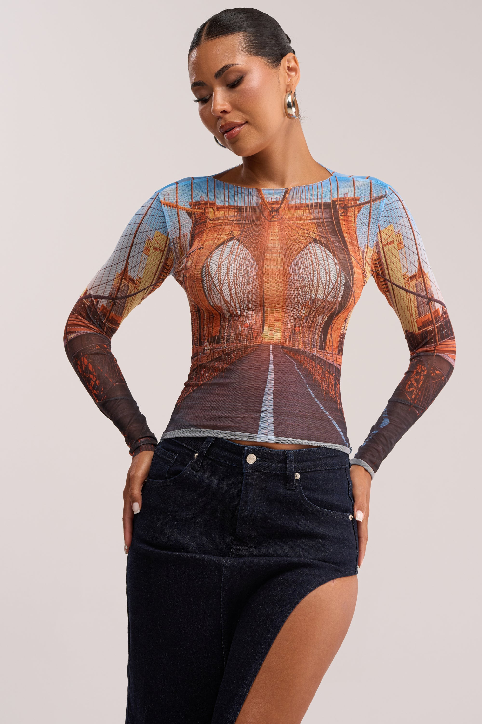 Roadtrip Mesh Longsleeve Top - Comfortabele Sheertopper