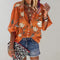 Amara | Blouse Dames - Bloemenprint Oranje