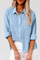Amara | Blouse Dames - Stoffenmix Lichtblauw