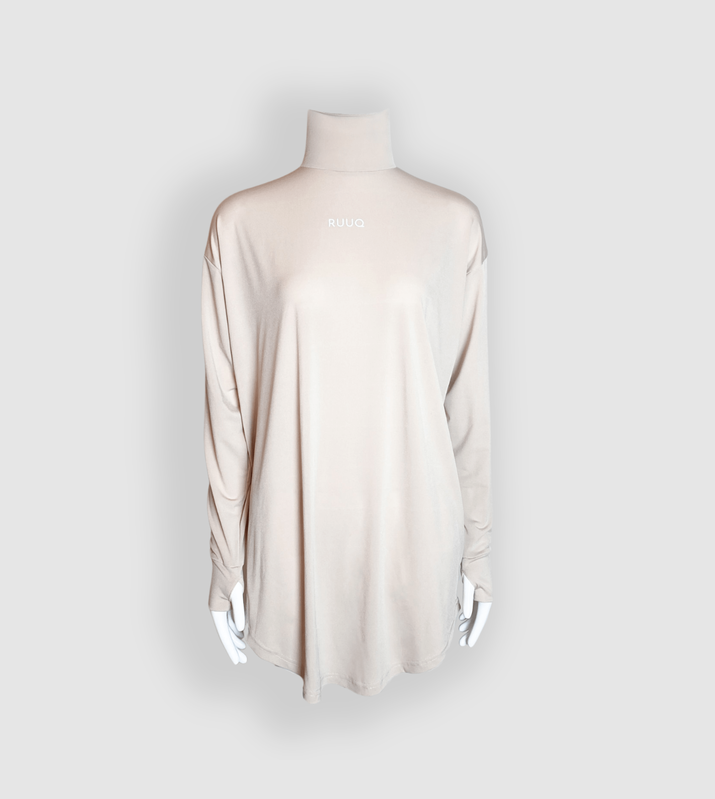 Mock Hals Top Active — Modest Sport Top zonder Hijab-Cap | RUUQ