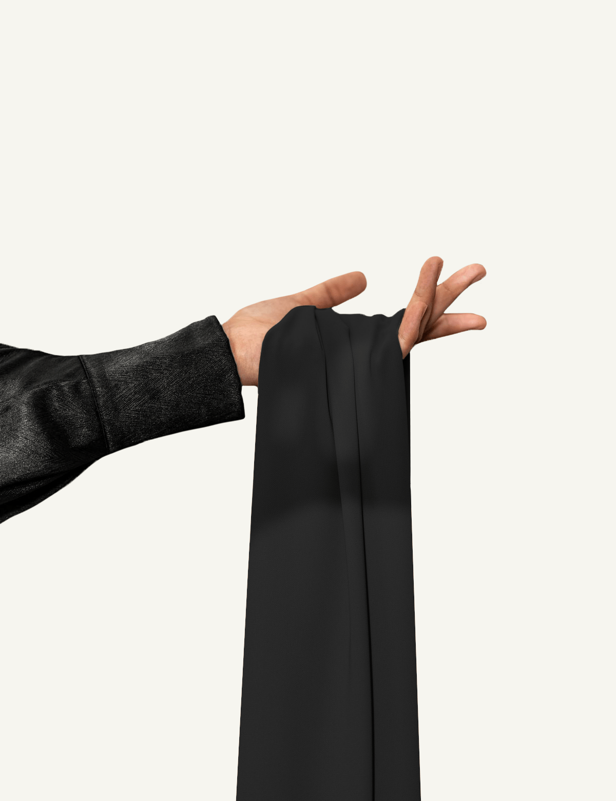 Zwarte chiffon hijab