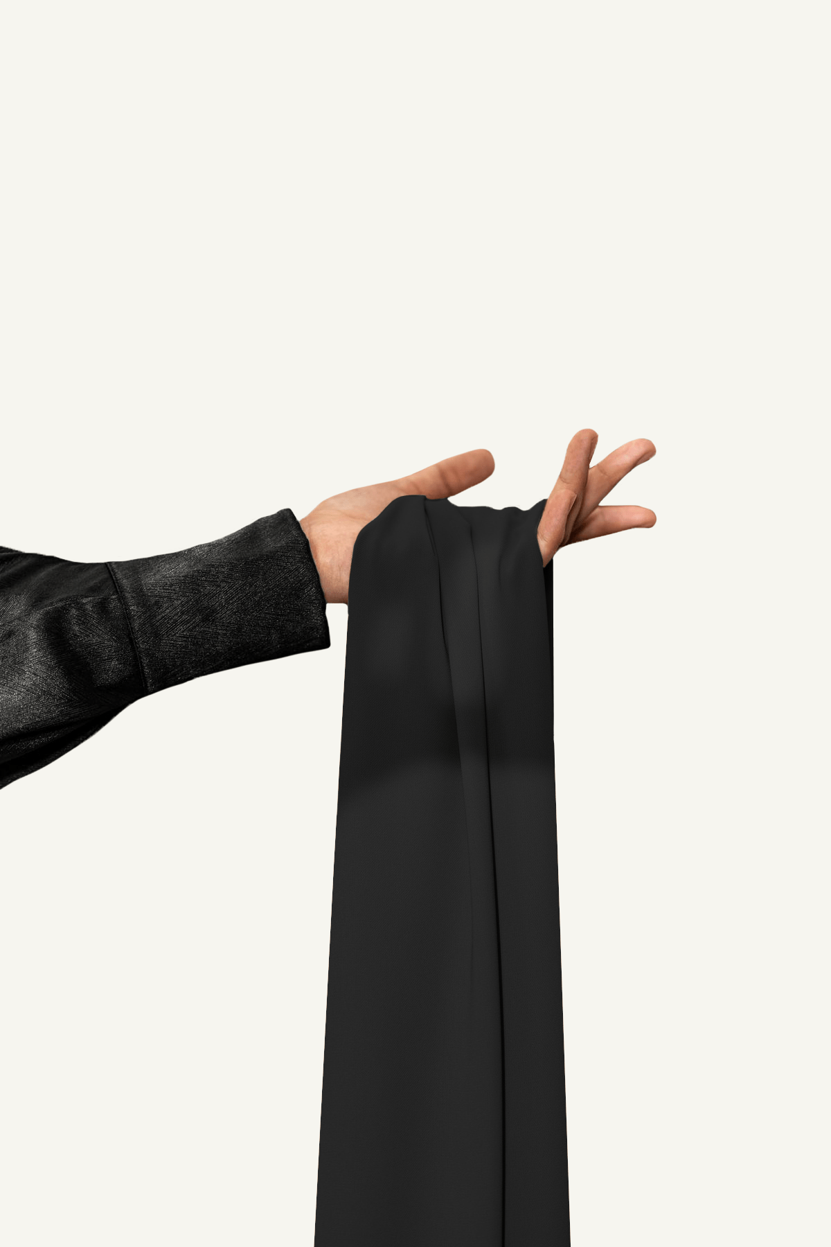 Zwarte chiffon hijab