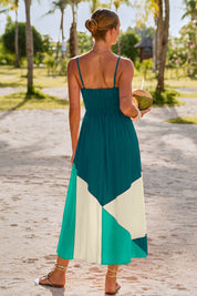 Sunny Honey Colorblock Maxi Jurk – Zomerse Stijl