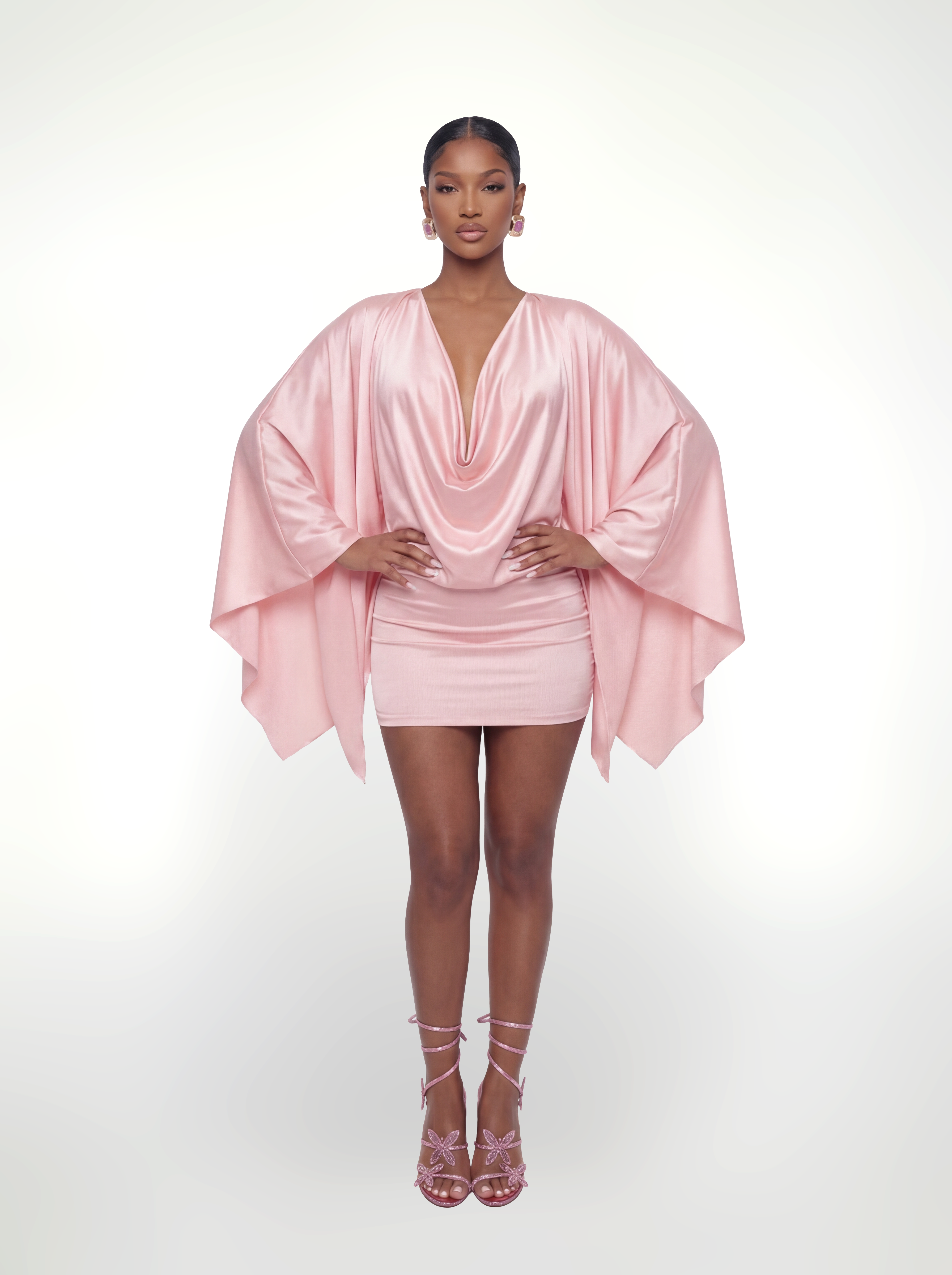 Alvita Jurk Roze - Elegante Midi voor Elke Gelegenheid