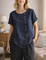 Image of Amanda | Dames Blouse met Knopen - Asymmetrisch