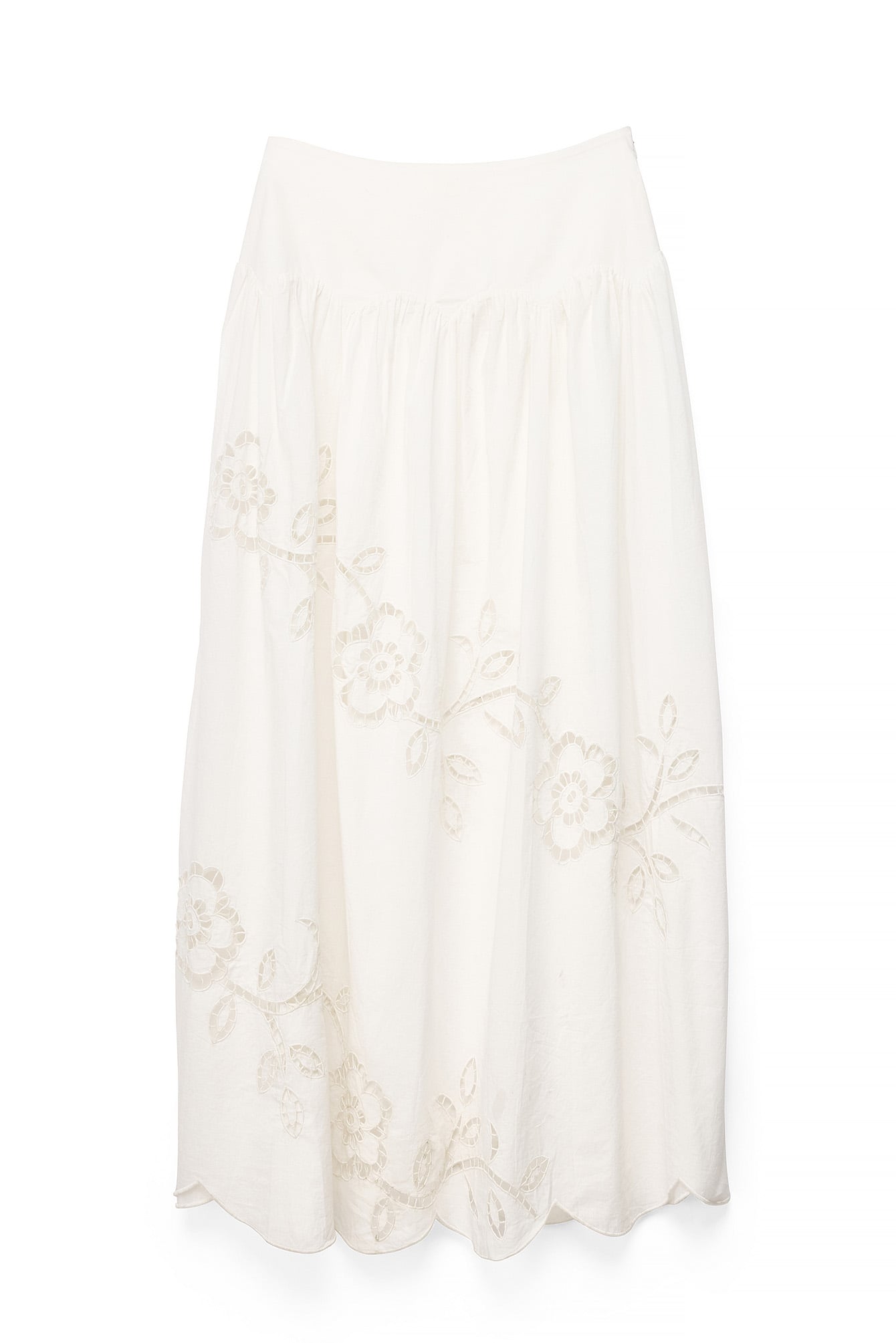 Anglaise Maxi Rok met Haakwerk - Elegant Dagelijks