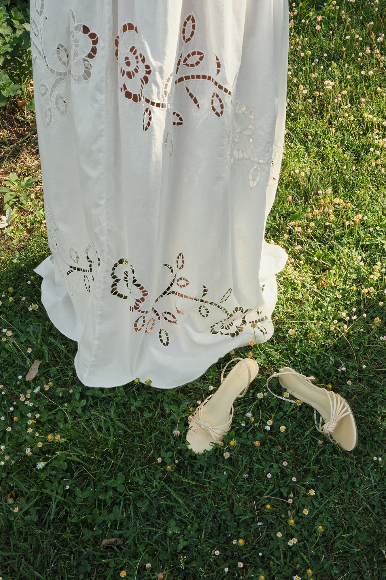 Anglaise Maxi Rok met Haakwerk - Elegant Dagelijks