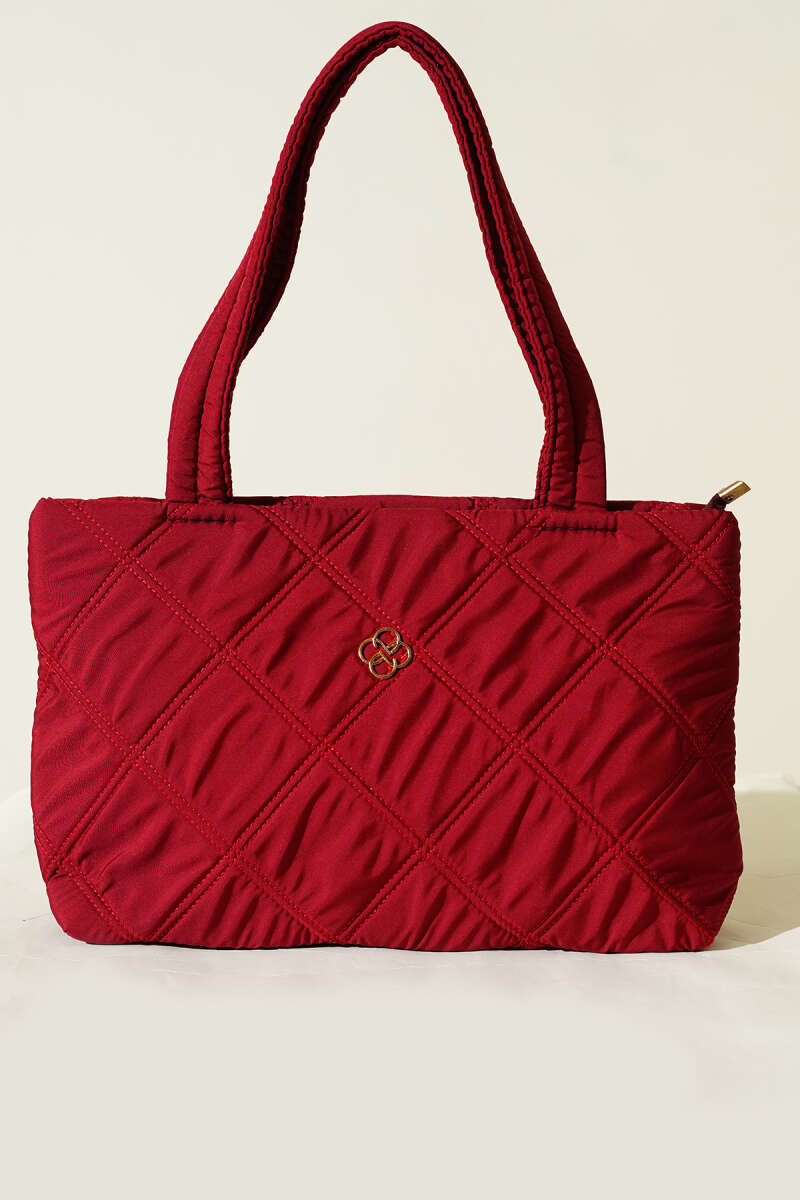 Maryam Bordeaux Matelasse Handtas