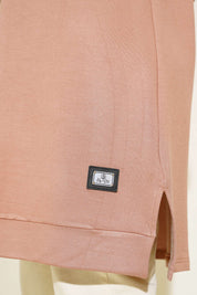 Salma Beige Oversize Tuniek Met Embleem-Detail