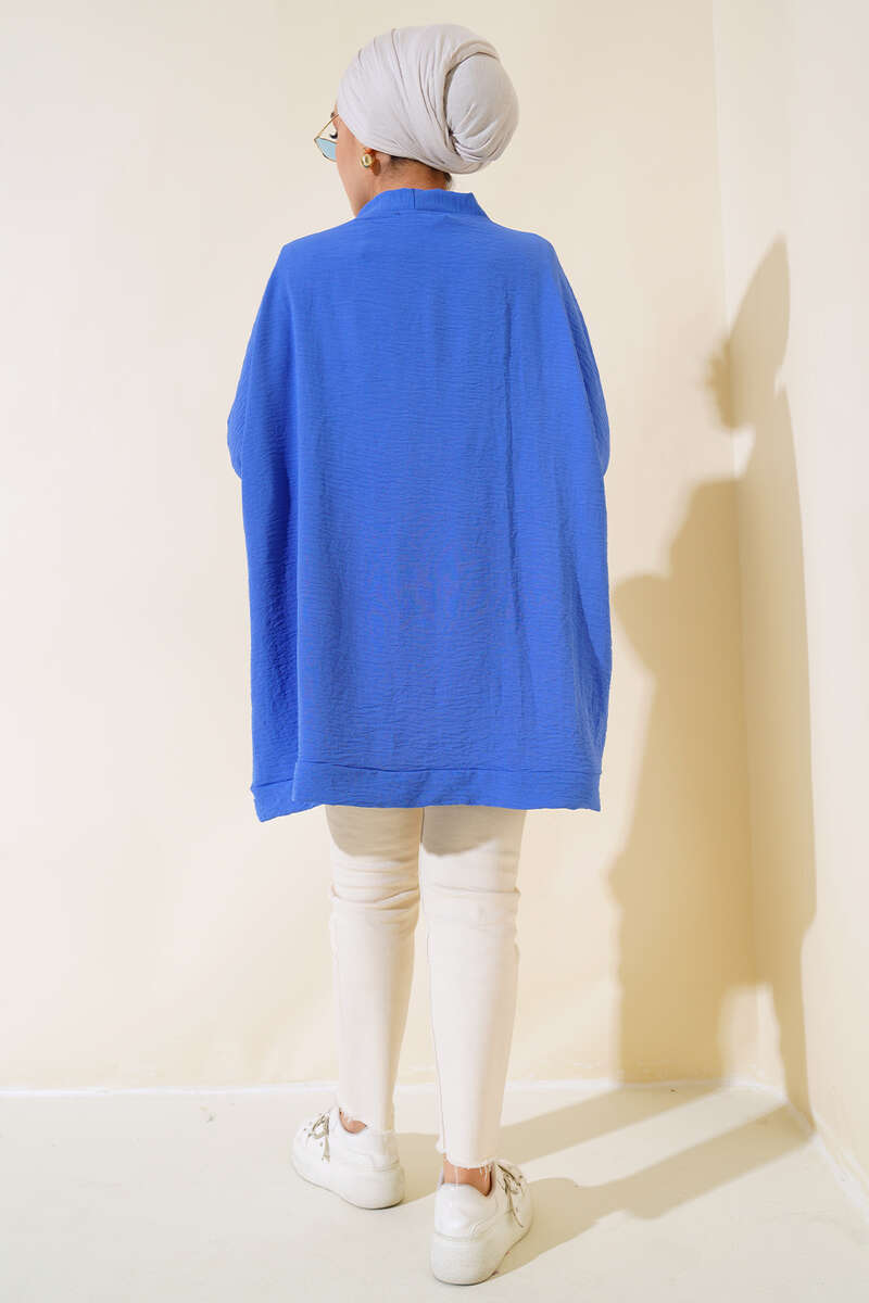 Rania Marineblauw Ayrobin Geknoopte Cardigan