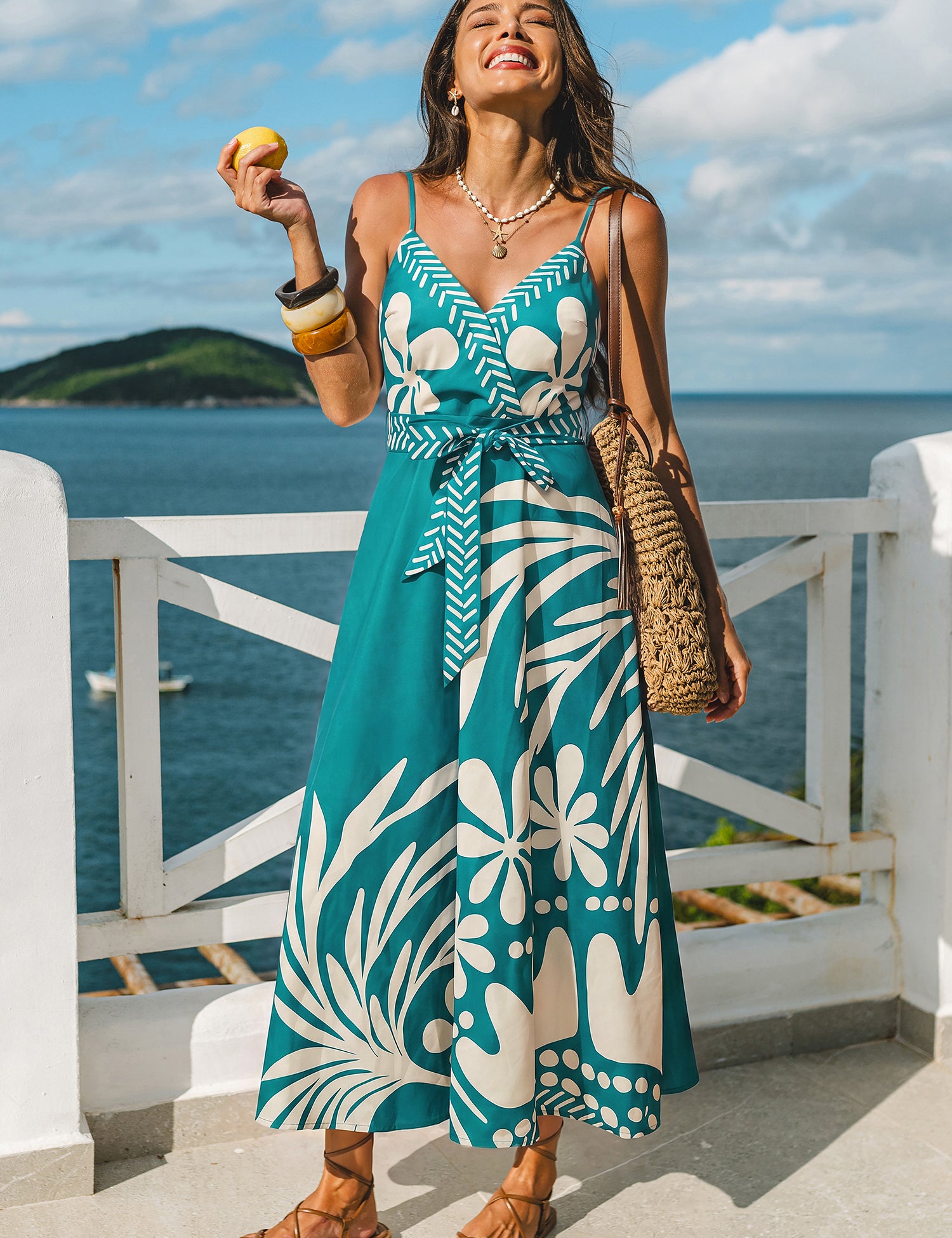 Tropische Maxi Jurk met Bloemenprint voor Zomerse Dagen