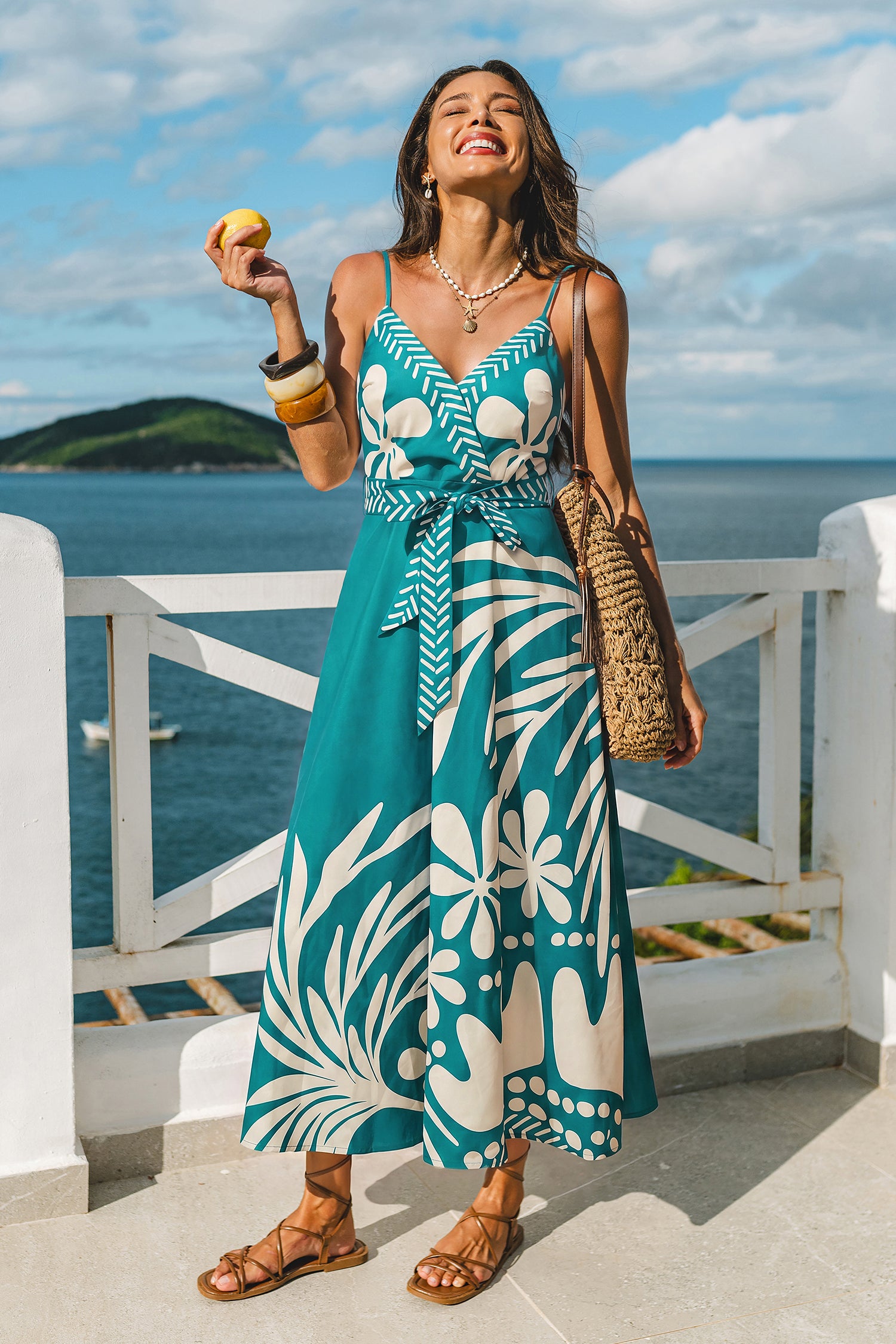 Tropische Maxi Jurk met Bloemenprint voor Zomerse Dagen