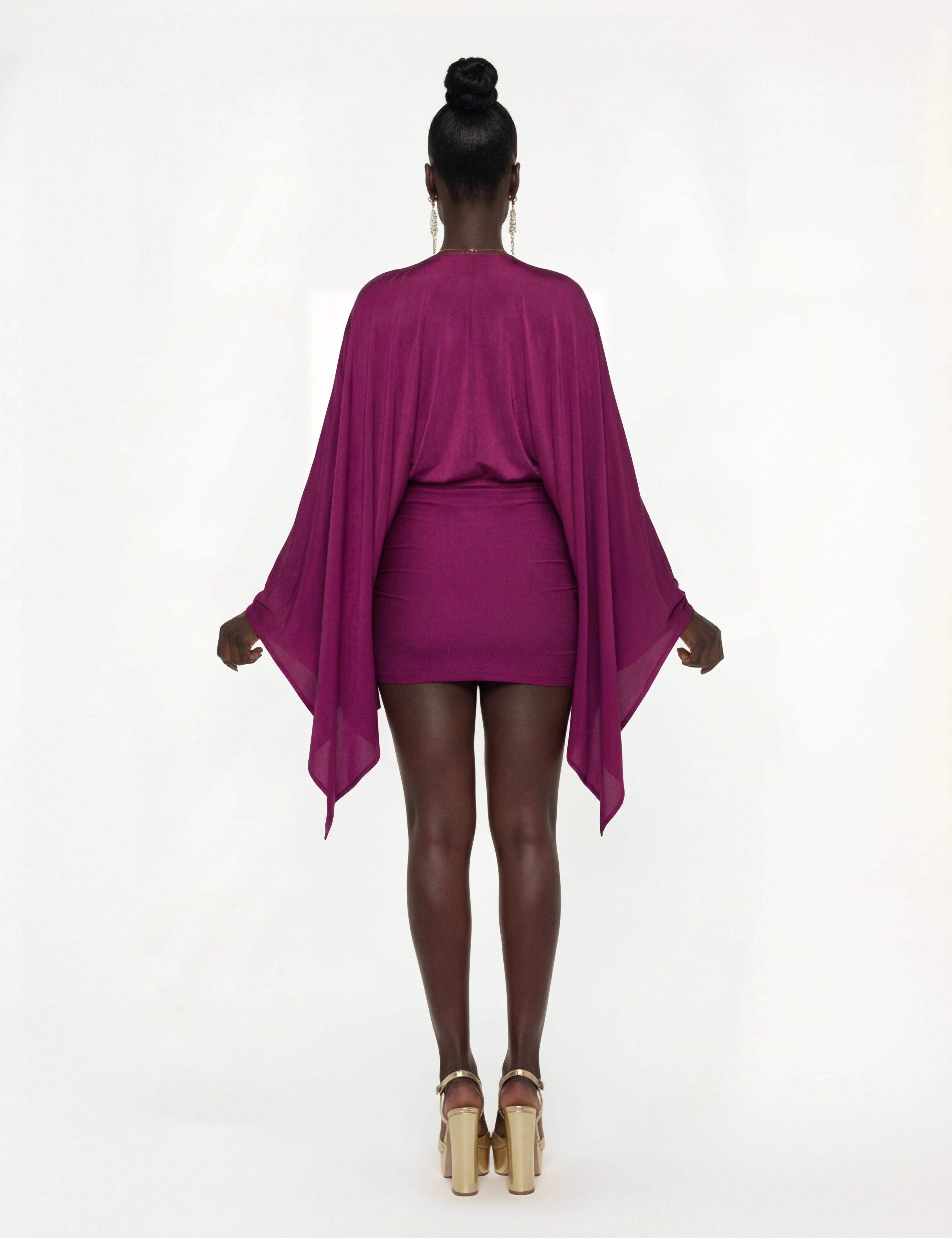 Alvita Jurk in Paars - Eleganté Midi Maxi