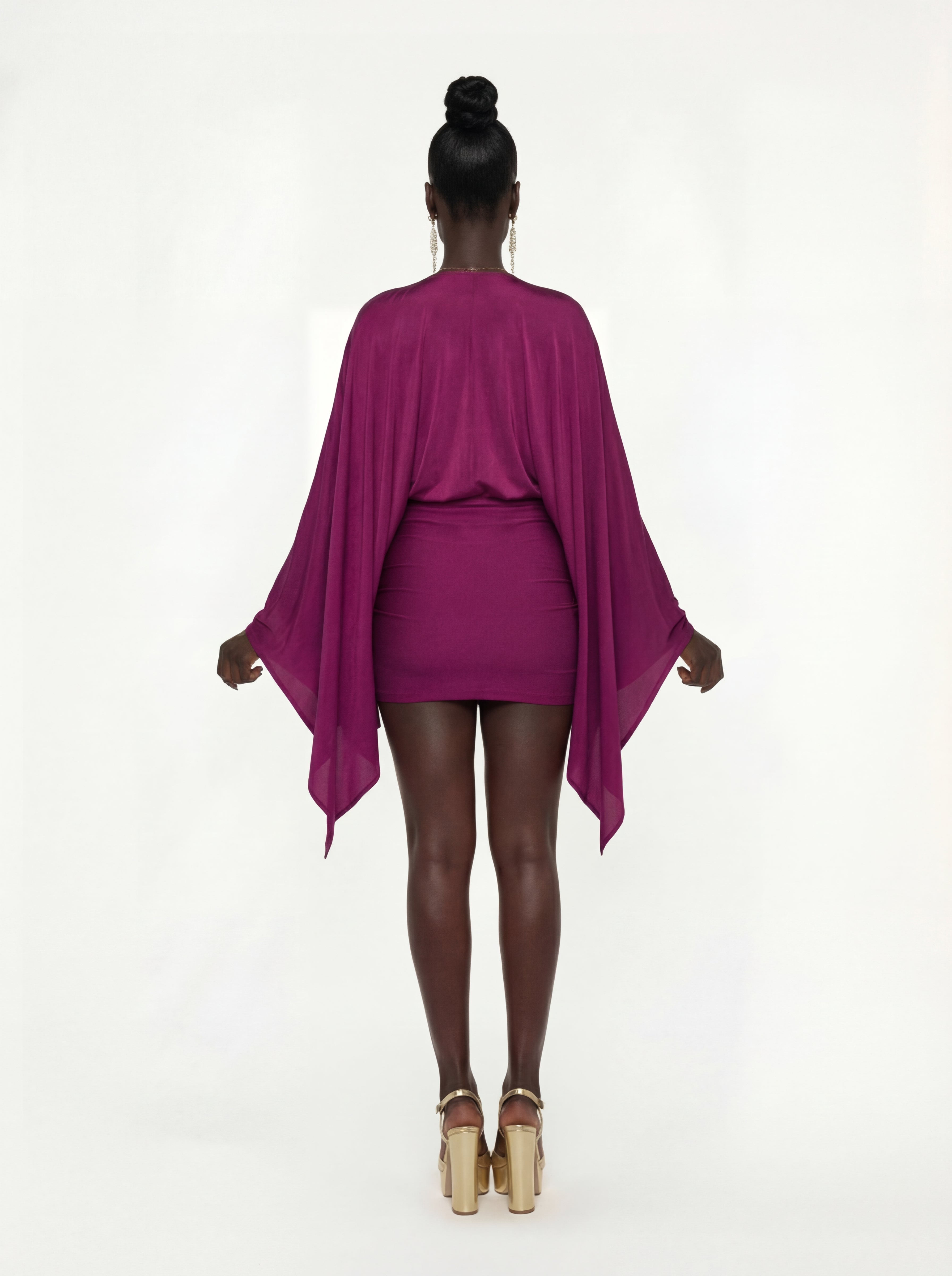 Alvita Jurk in Paars - Eleganté Midi Maxi