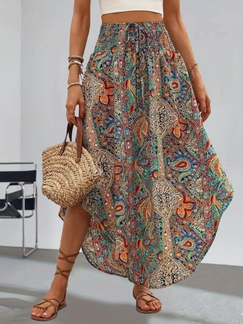 Boho Split Rok met Losse Pasvorm voor Elke Dag